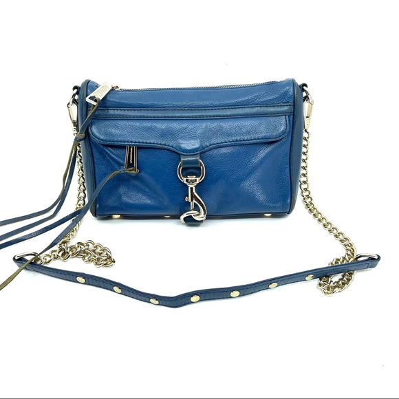 Rebecca Minkoff Mini MAC Chain Strap Crossbody Blu - Picture 3 of 12
